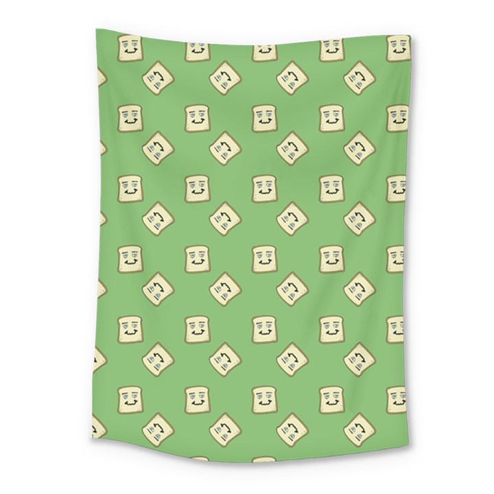 Happy Toast Green Medium Tapestry