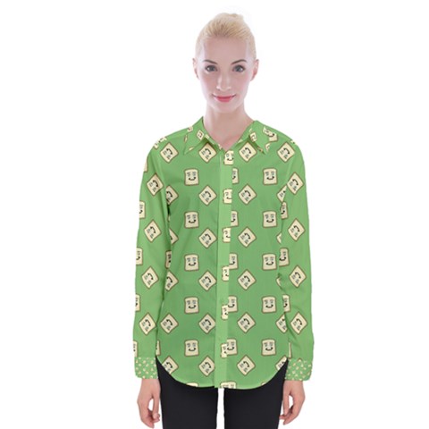 Happy Toast Green Womens Long Sleeve Shirt by snowwhitegirl