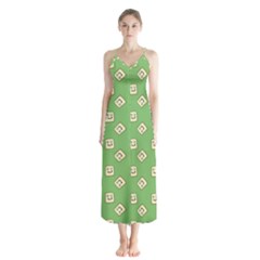 Happy Toast Green Button Up Chiffon Maxi Dress