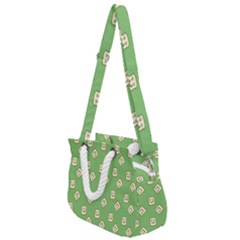 Happy Toast Green Rope Handles Shoulder Strap Bag by snowwhitegirl