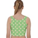 Happy Toast Green Velvet Racer Back Crop Top View2