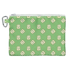 Happy Toast Green Canvas Cosmetic Bag (xl) by snowwhitegirl