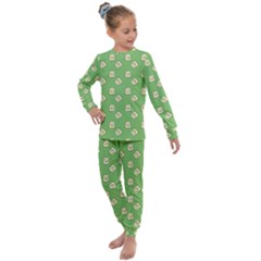 Happy Toast Green Kids  Long Sleeve Set 