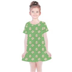 Happy Toast Green Kids  Simple Cotton Dress