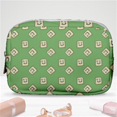 Happy Toast Green Make Up Pouch (small) by snowwhitegirl