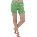 Happy Toast Green Lightweight Velour Yoga Shorts View1