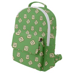 Happy Toast Green Flap Pocket Backpack (small) by snowwhitegirl