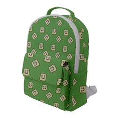 Happy Toast Green Flap Pocket Backpack (large) by snowwhitegirl