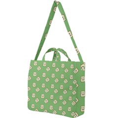 Happy Toast Green Square Shoulder Tote Bag by snowwhitegirl