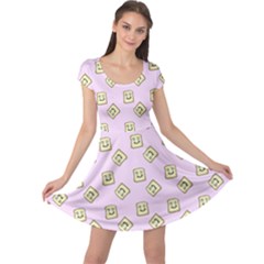 Happy Toast Pink Cap Sleeve Dress by snowwhitegirl