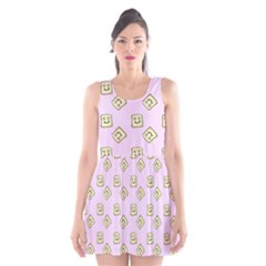 Happy Toast Pink Scoop Neck Skater Dress by snowwhitegirl