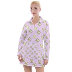 Happy Toast Pink Women s Long Sleeve Casual Dress