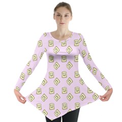 Happy Toast Pink Long Sleeve Tunic  by snowwhitegirl