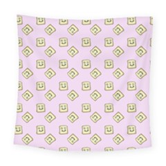 Happy Toast Pink Square Tapestry (large) by snowwhitegirl