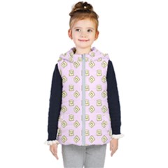 Happy Toast Pink Kids  Hooded Puffer Vest