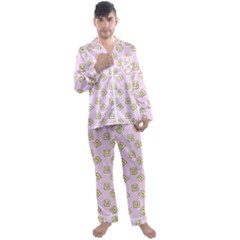 Happy Toast Pink Men s Satin Pajamas Long Pants Set