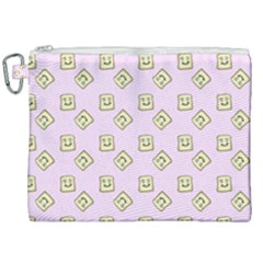 Happy Toast Pink Canvas Cosmetic Bag (xxl) by snowwhitegirl