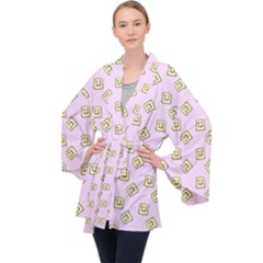 Happy Toast Pink Velvet Kimono Robe by snowwhitegirl