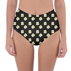 Happy Toast Black Reversible High-waist Bikini Bottoms by snowwhitegirl