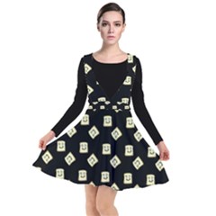 Happy Toast Black Plunge Pinafore Dress