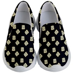 Happy Toast Black Kids  Lightweight Slip Ons by snowwhitegirl