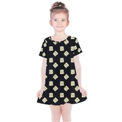 Happy Toast Black Kids  Simple Cotton Dress by snowwhitegirl