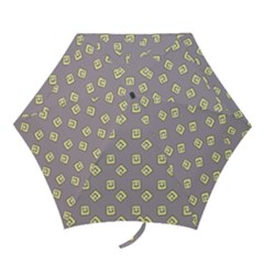 Happy Toast Grey Mini Folding Umbrellas by snowwhitegirl