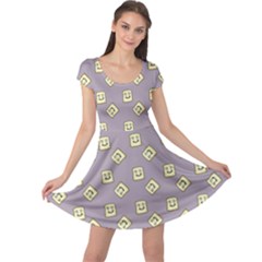 Happy Toast Grey Cap Sleeve Dress by snowwhitegirl