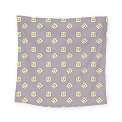 Happy Toast Grey Square Tapestry (small) by snowwhitegirl