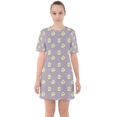 Happy Toast Grey Sixties Short Sleeve Mini Dress