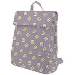 Happy Toast Grey Flap Top Backpack by snowwhitegirl