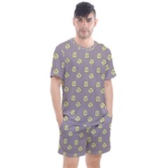 Happy Toast Grey Men s Mesh Tee And Shorts Set