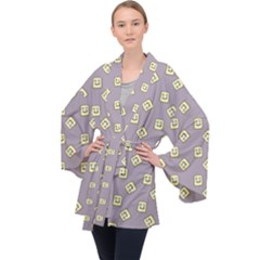 Happy Toast Grey Velvet Kimono Robe by snowwhitegirl