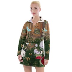 Vintage Llorona Collage Women s Long Sleeve Casual Dress