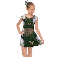 Vintage Llorona Collage Kids  Cap Sleeve Dress