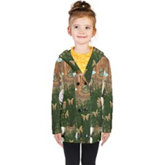 Vintage Llorona Collage Kids  Double Breasted Button Coat