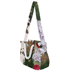 Vintage Llorona Collage Rope Handles Shoulder Strap Bag