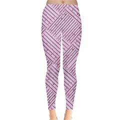 Wood Texture Diagonal Weave Pastel Leggings  by Mariart