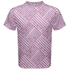 Wood Texture Diagonal Weave Pastel Men s Cotton Tee by Mariart