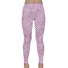 Wood Texture Diagonal Weave Pastel Classic Yoga Leggings by Mariart