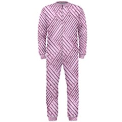 Wood Texture Diagonal Weave Pastel Onepiece Jumpsuit (men)  by Mariart