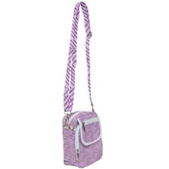 Wood Texture Diagonal Weave Pastel Shoulder Strap Belt Bag by Mariart