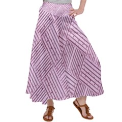 Wood Texture Diagonal Weave Pastel Satin Palazzo Pants by Mariart