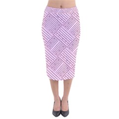 Wood Texture Diagonal Weave Pastel Velvet Midi Pencil Skirt by Mariart