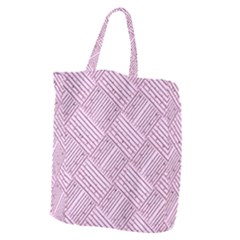 Wood Texture Diagonal Weave Pastel Giant Grocery Tote