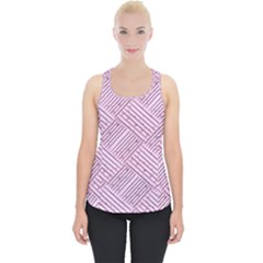 Wood Texture Diagonal Weave Pastel Piece Up Tank Top by Mariart