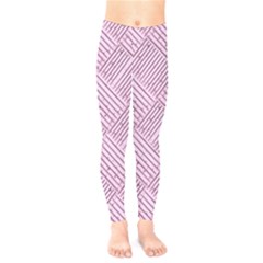 Wood Texture Diagonal Weave Pastel Kids  Legging by Mariart