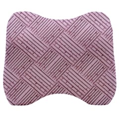 Wood Texture Diagonal Weave Pastel Velour Head Support Cushion by Mariart