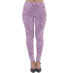 Wood Texture Diagonal Weave Pastel Lightweight Velour Leggings by Mariart