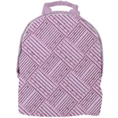 Wood Texture Diagonal Weave Pastel Mini Full Print Backpack by Mariart